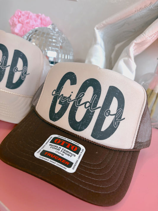 Child Of God DTF Brown+ Tan Hat