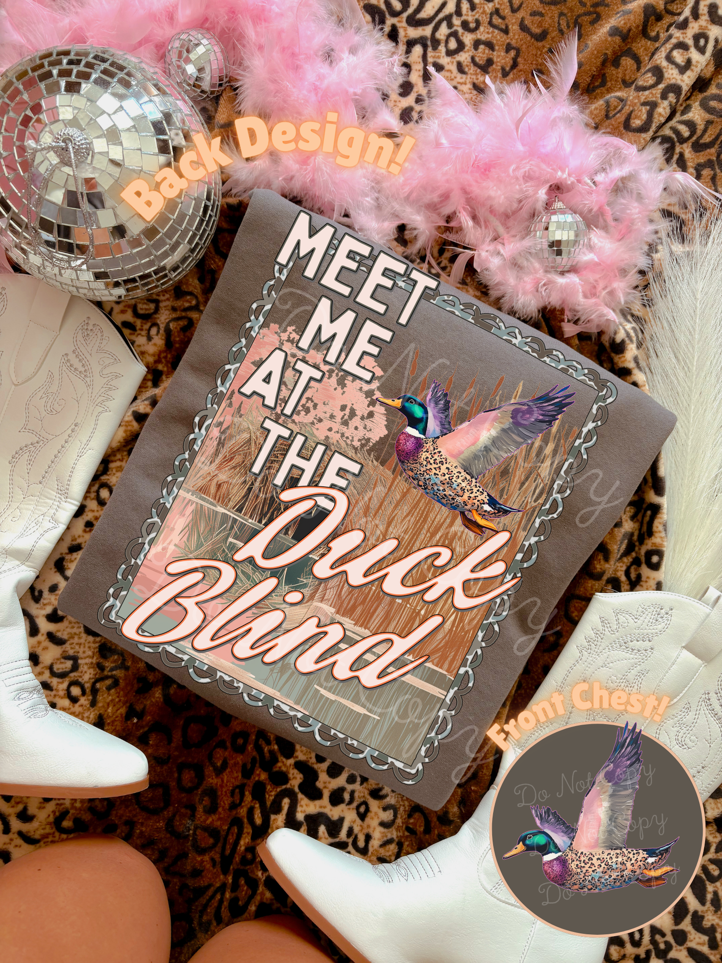 Meet Me At The Duck Blind (front & back) DTF Graphics