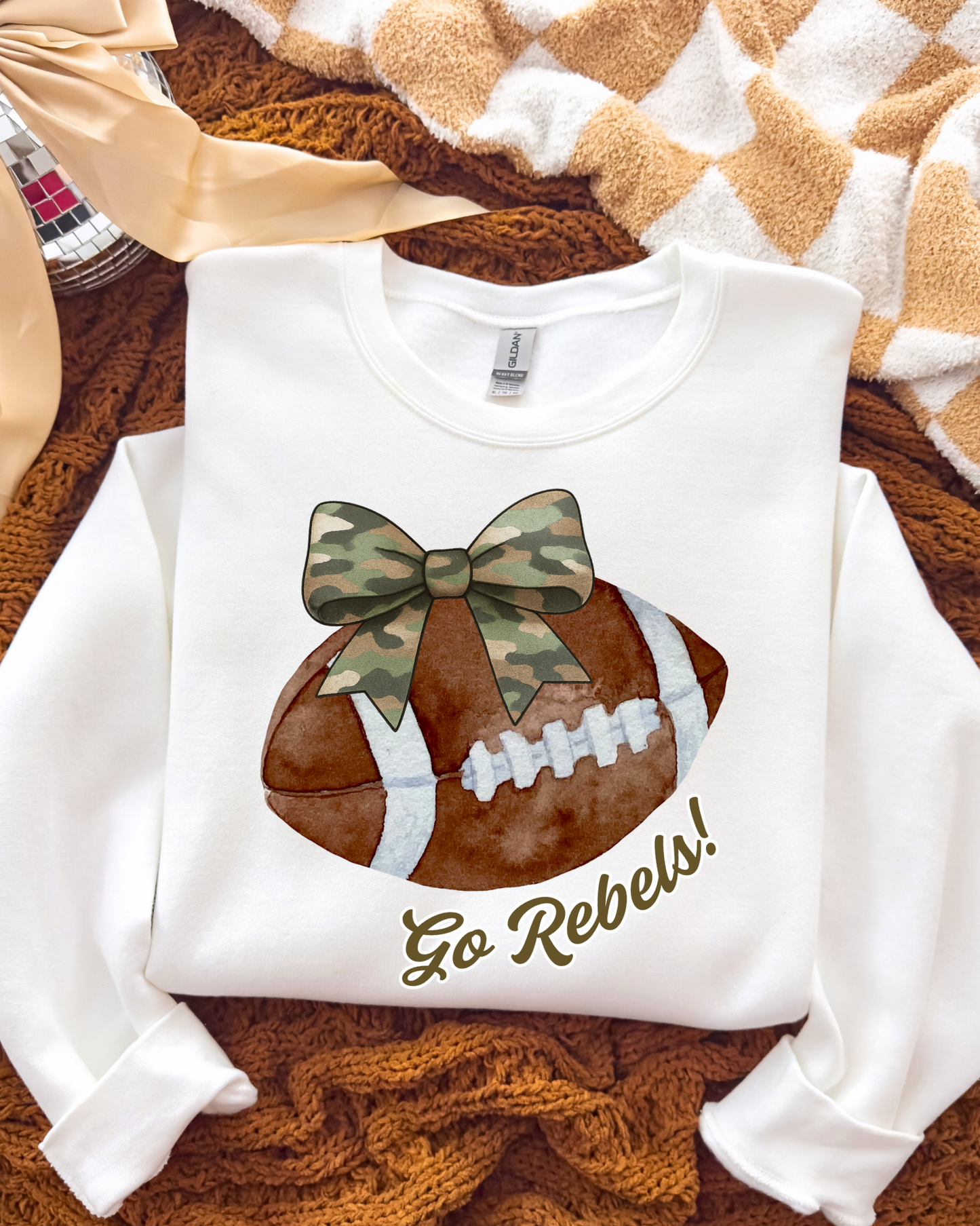 Go Rebels Camo Football Mascot DTF Graphics