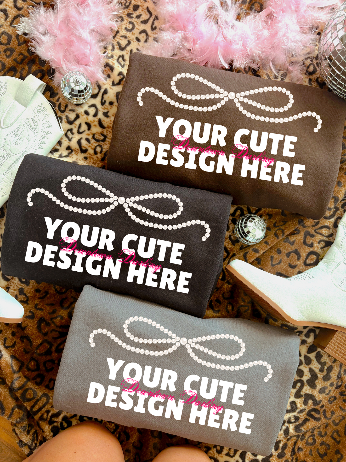 Dark Chocolate, Black & Charcoal Gildan Mock-Up