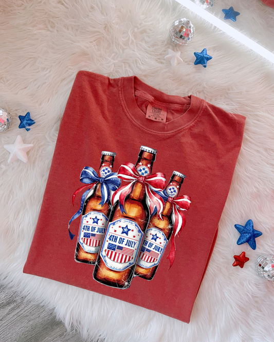4th of July Beer Bottles DTF Graphics
