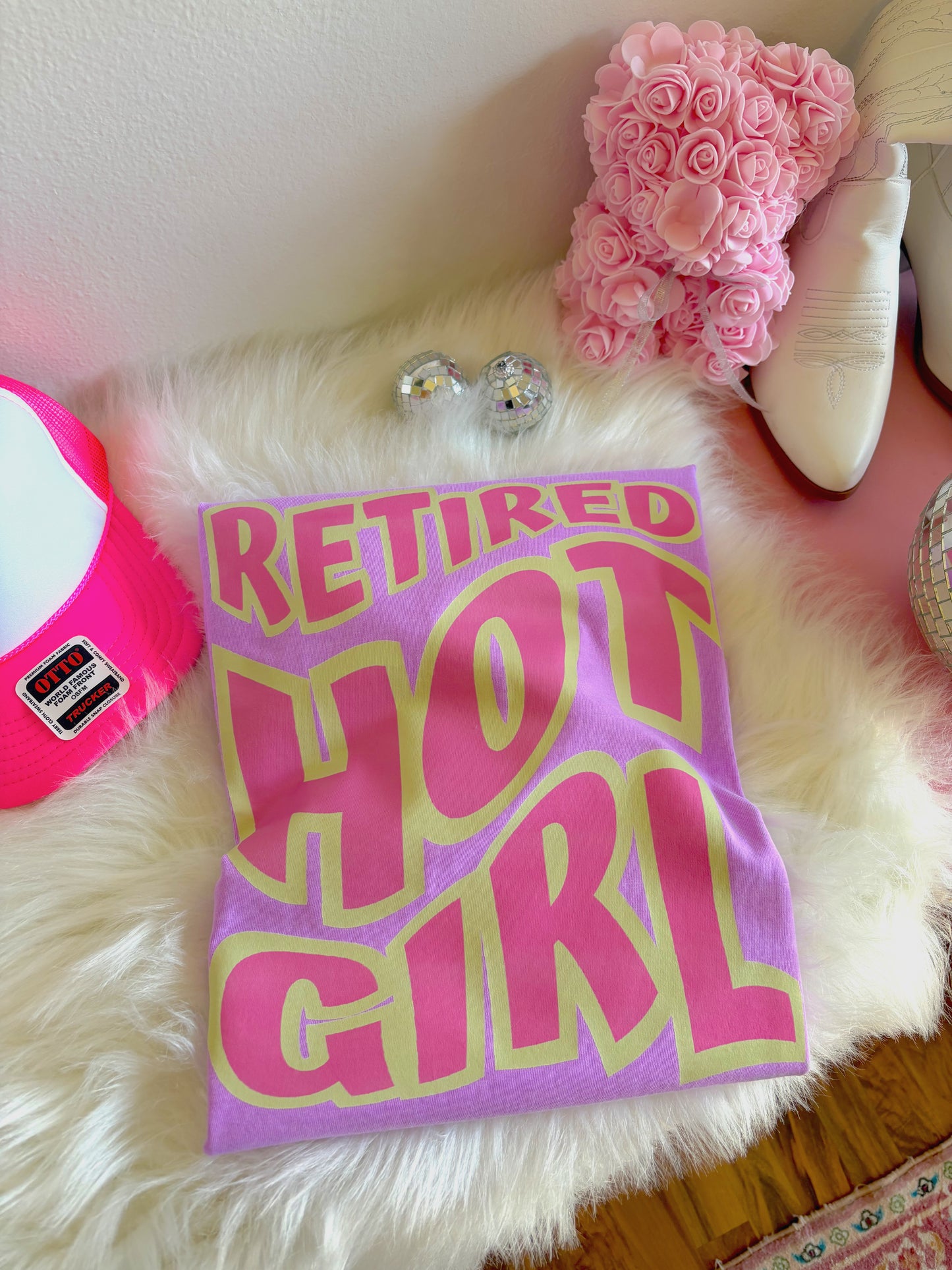 Retired Hot Girl (on back) DTF Graphics