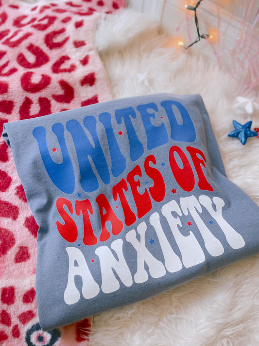 United Stated Of Anxiety (front & back) DTF Graphics