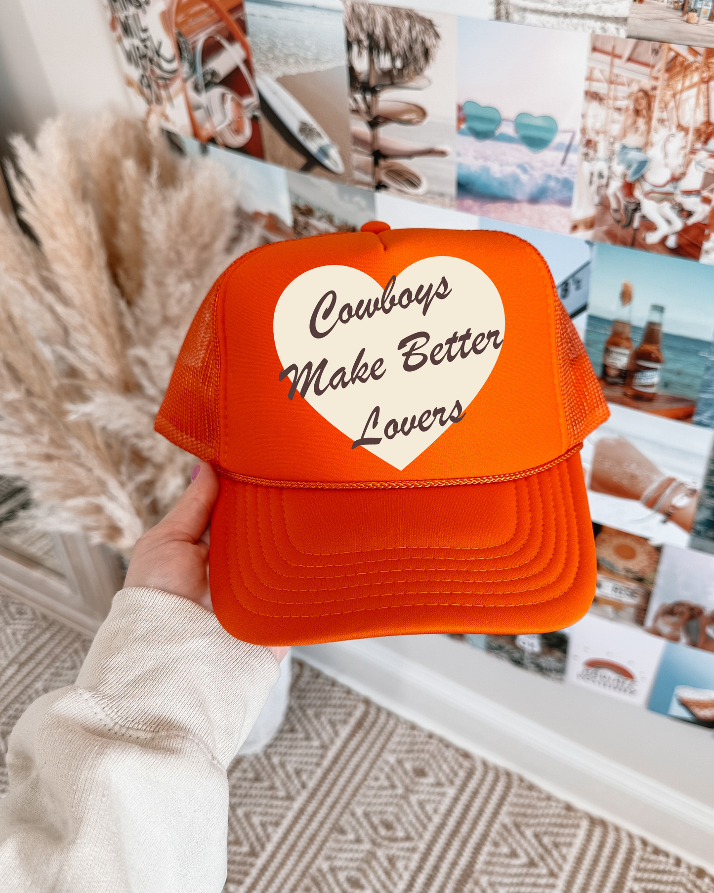 Cowboys Make Better Lovers DTF Orange Hat (TAT 15 BIZ DAYS)