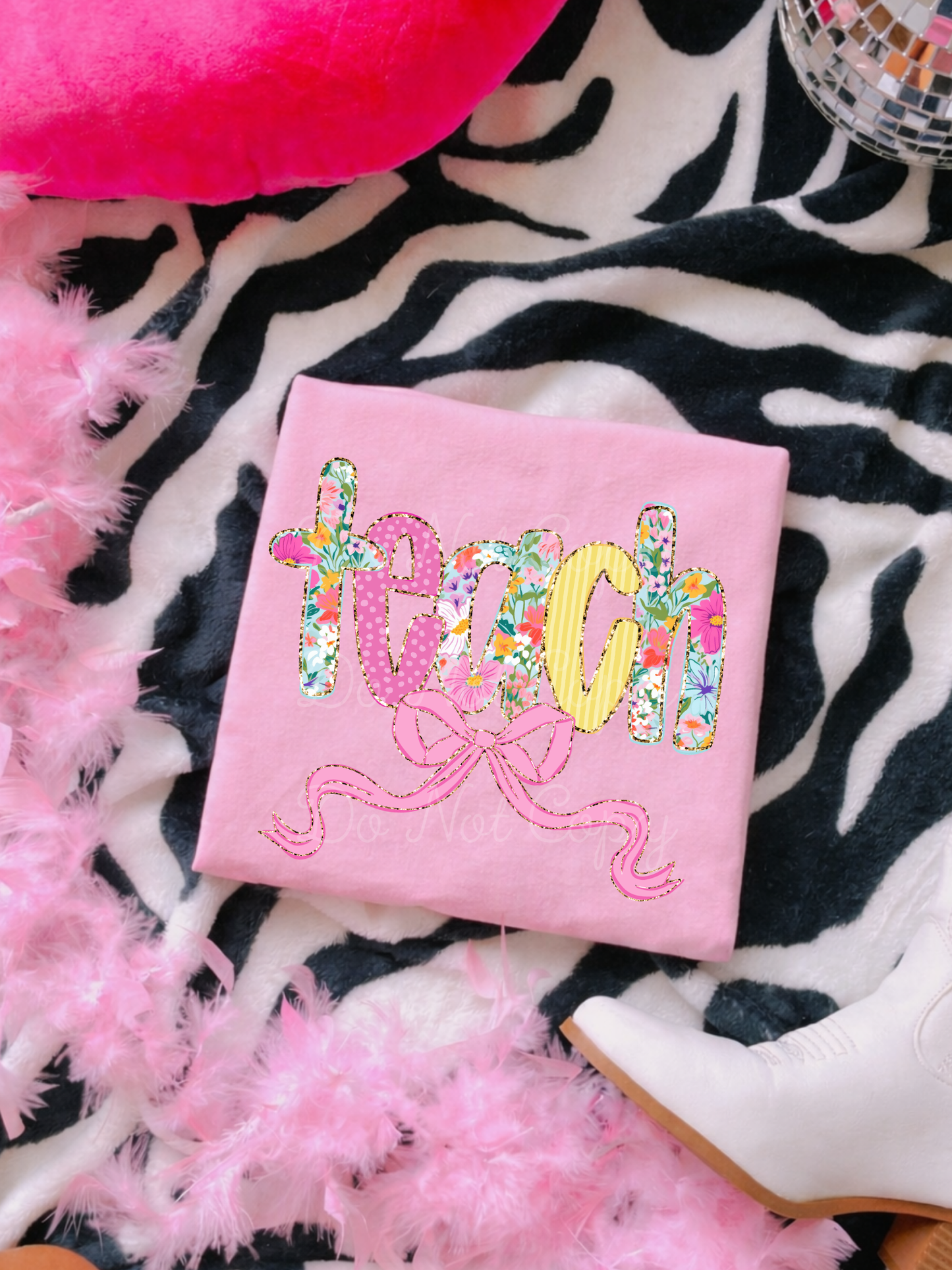 Floral Teach DTF Graphics