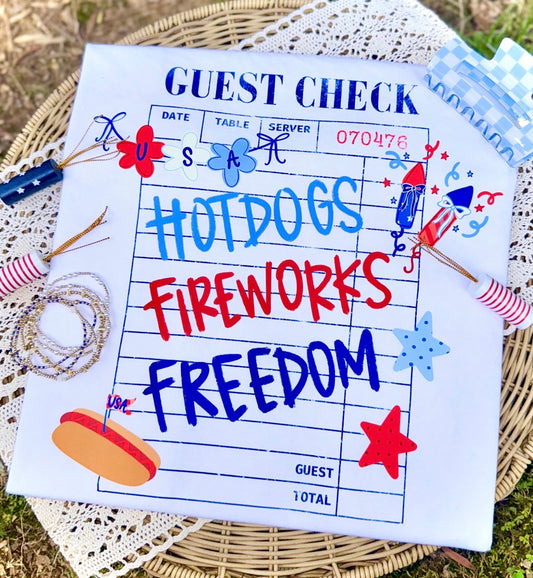 Hotdogs Fireworks Freedom DTF Graphics