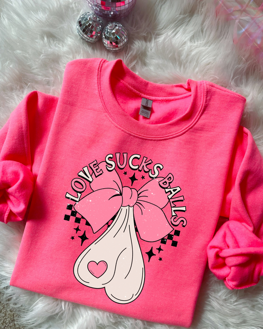 Love Sucks Balls Valentine’s Day DTF Graphics