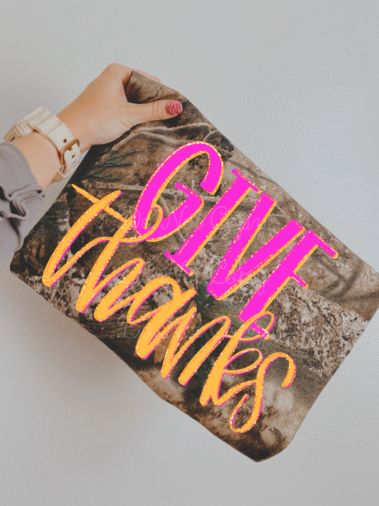 Give Thanks DTF Graphics