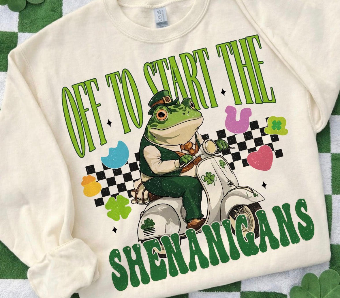 Off To Start The Shenanigans DTF Graphics