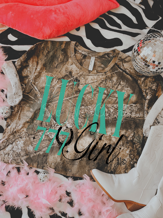 Lucky Girl 777 DTF Graphics