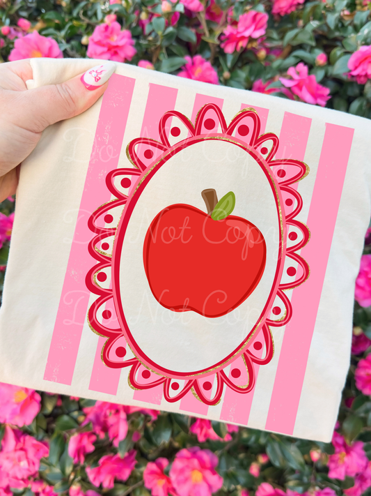 Apple Stripes DTF Graphics