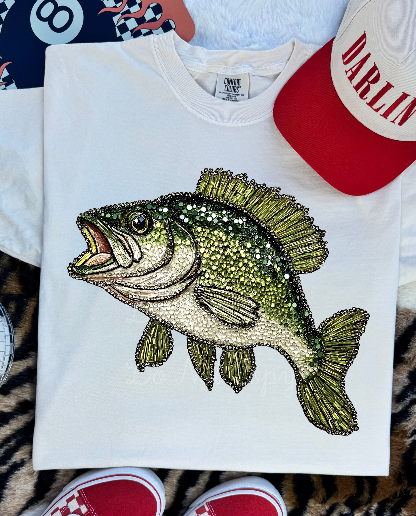 Faux Rhinestone Fish DTF Graphics