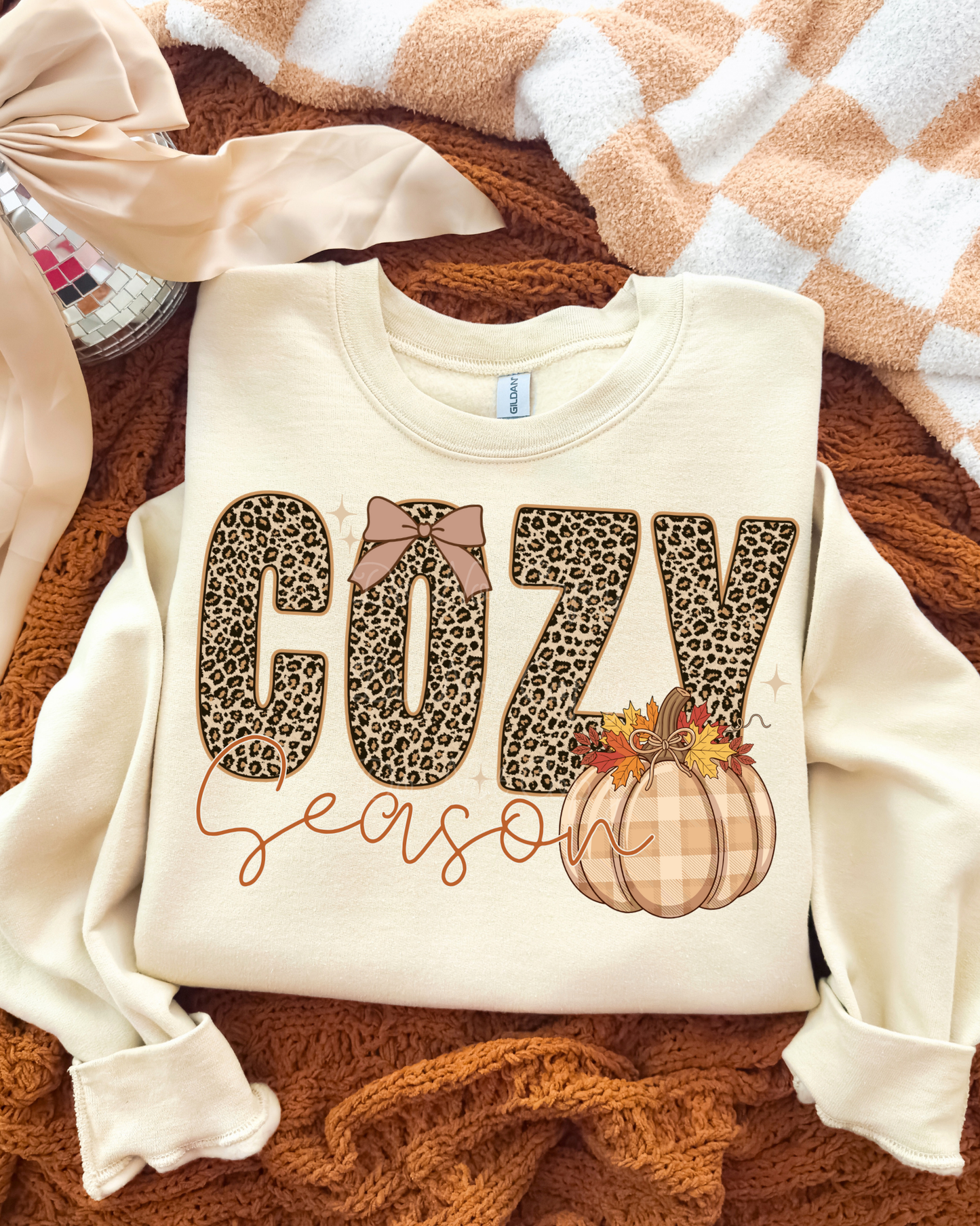 Leopard Cozy Season DTF Graphics