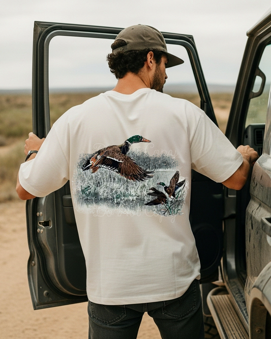 Vintage Duck Painting (on back) DTF Graphics