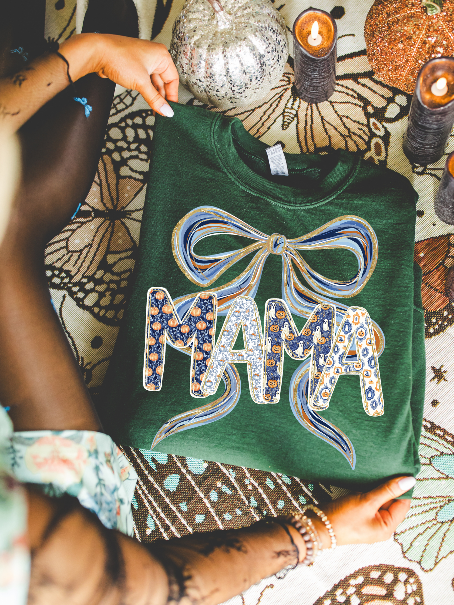 Halloween Mama Bow DTF Graphics