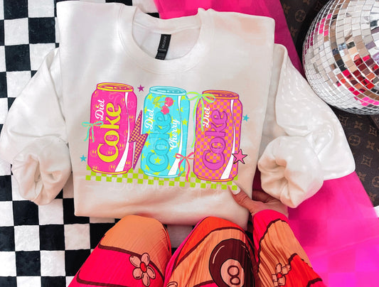 Preppy Diet Coke DTF Graphics
