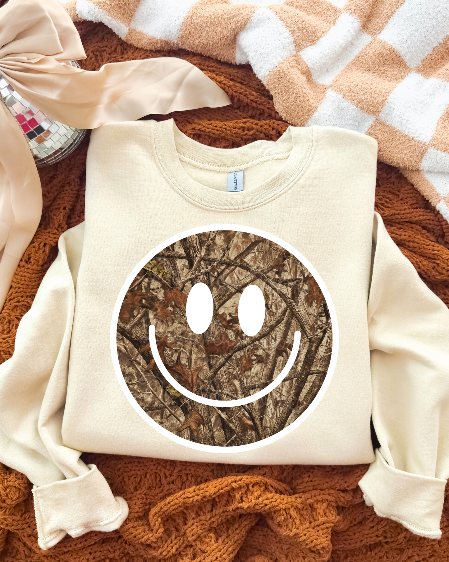Camo Smiley DTF Graphics