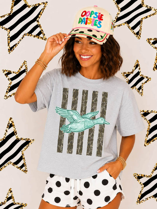 Bottomland Camo Stripes With Duck DTF Graphics