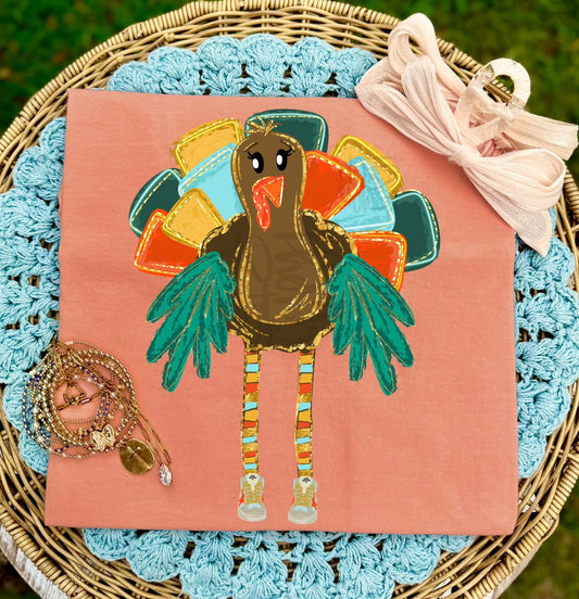 Colorful Turkey DTF Graphics