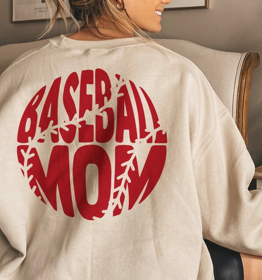 Baseball Mom (on back) DTF Graphics
