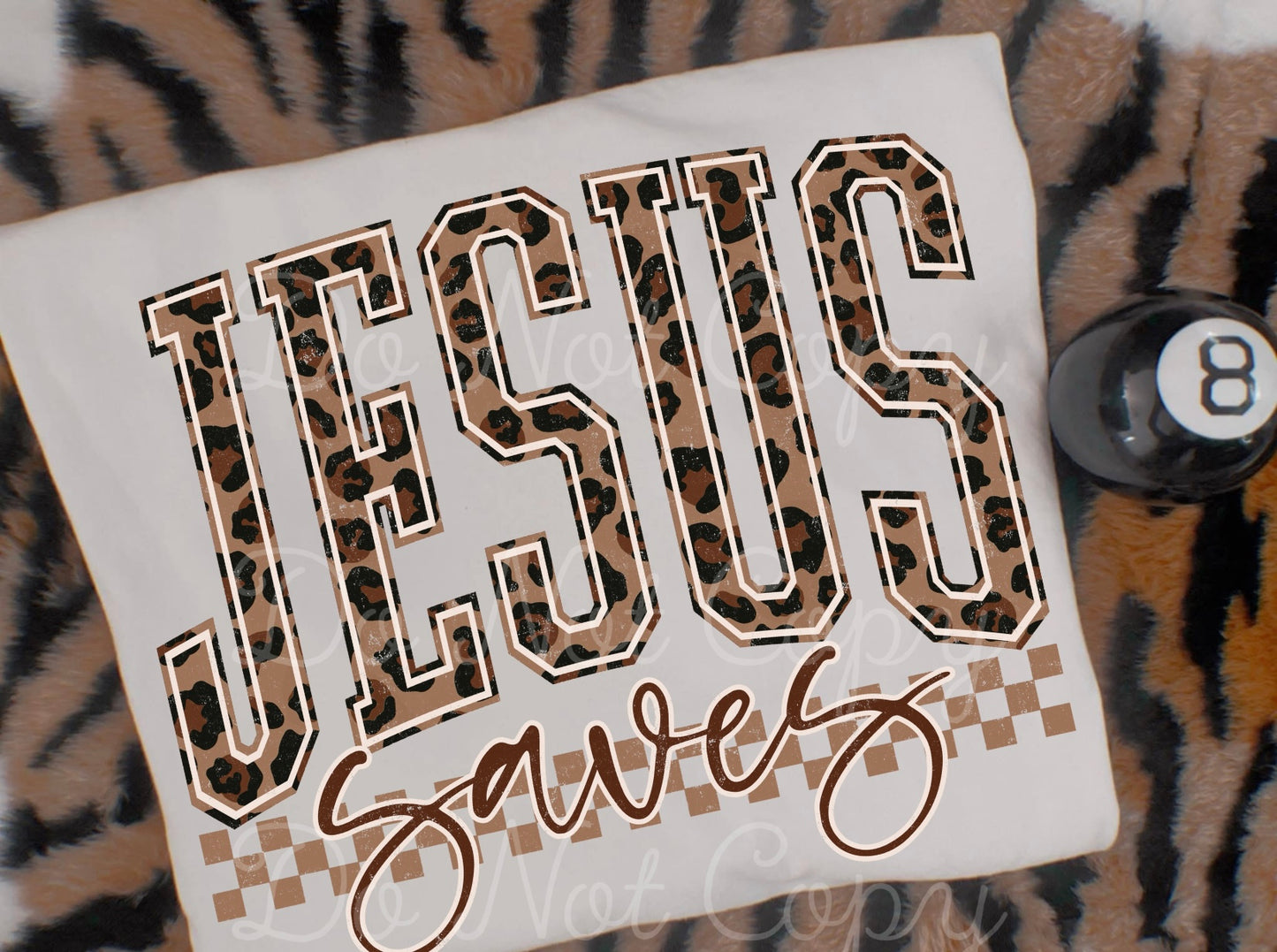 Leopard Jesus Saves DTF Graphics