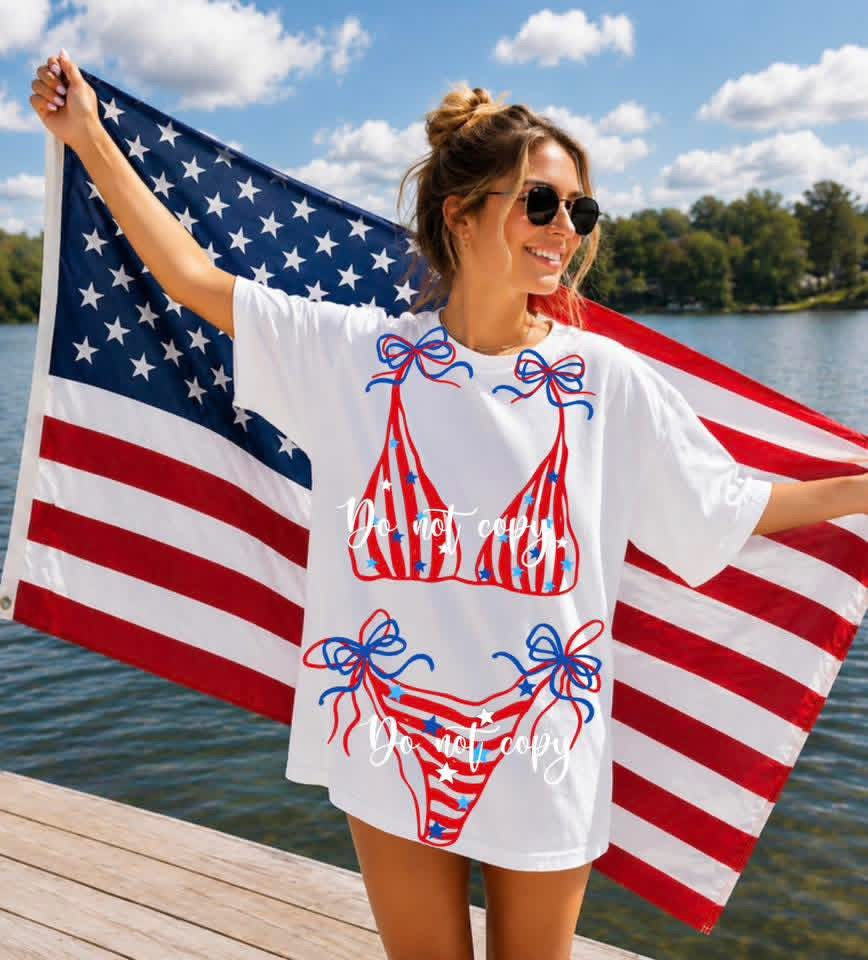 Patriotic Bikini DTF Graphics