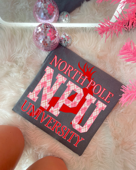 North Pole University DTF Graphics