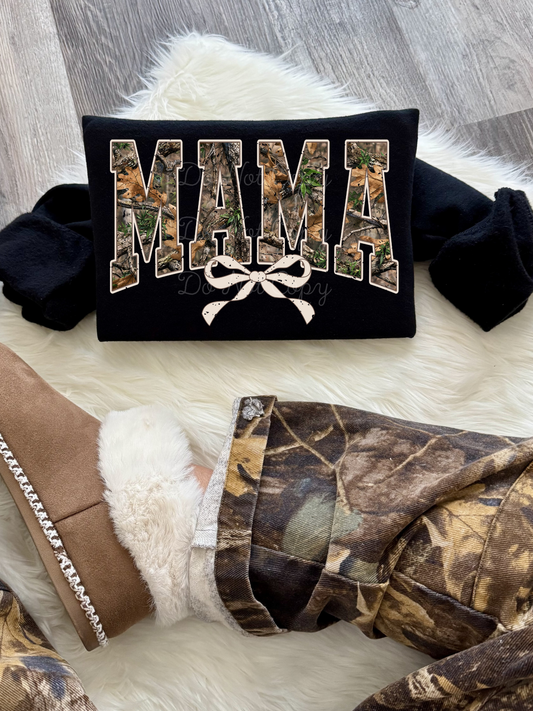 Real Tree Camo Mama Bow DTF Graphics