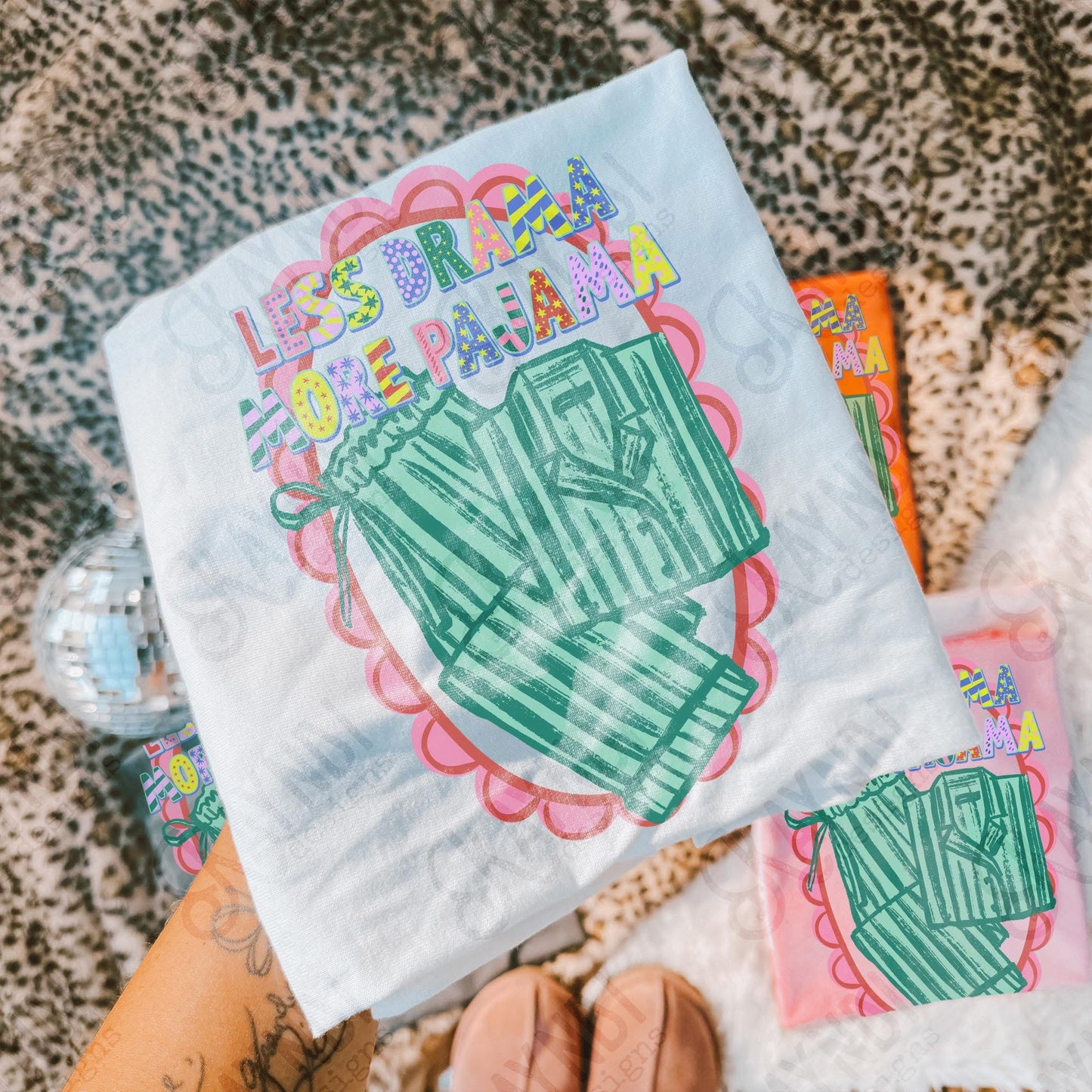 Less Drama More Pajama DTF Graphics