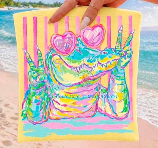 Preppy Gator DTF Graphics
