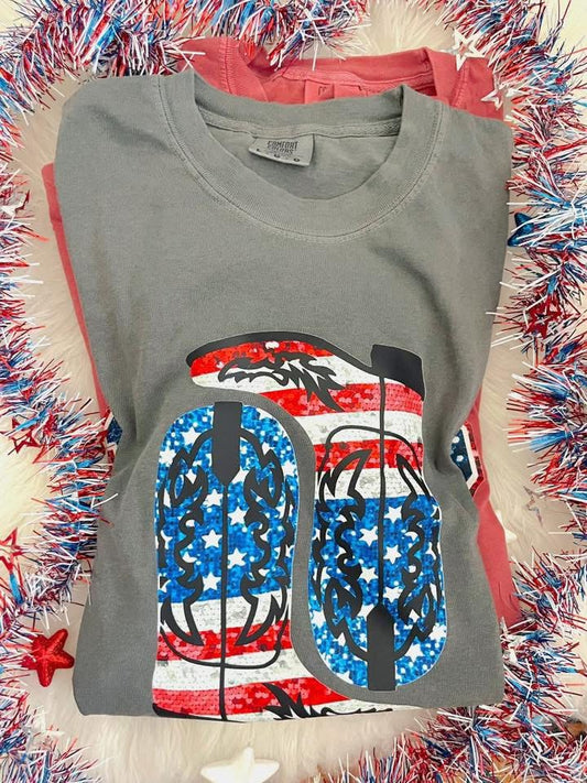 Patriotic Boots DTF Graphics