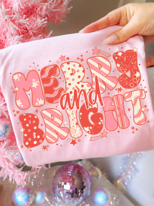 Merry & Bright DTF Graphics