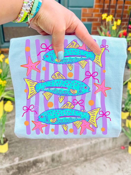 Fish Stripes DTF Graphics