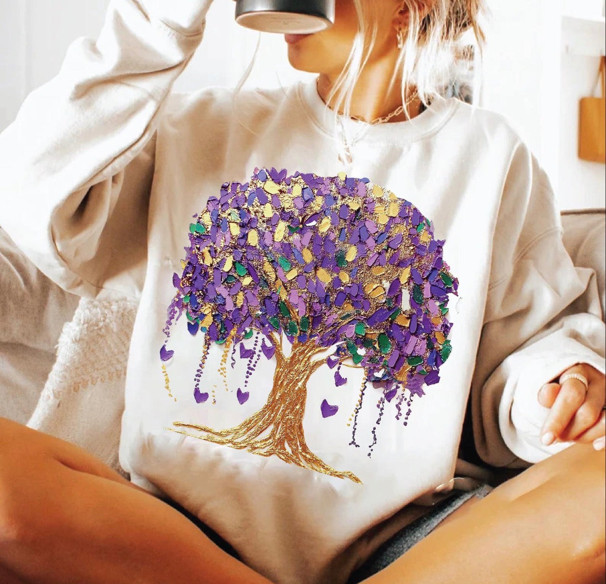 Mardi Gras Tree DTF Graphics