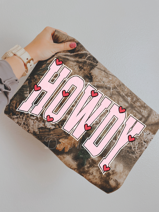 Howdy Hearts DTF Graphics