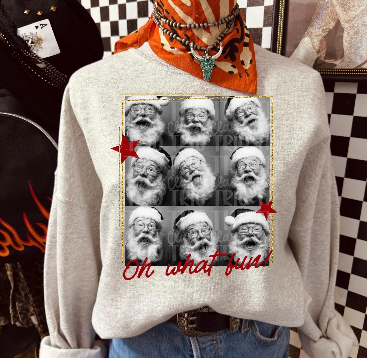 Oh What Fun Santa DTF Graphics