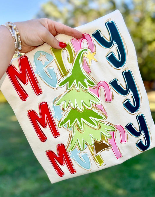 Merry Tree DTF Graphics
