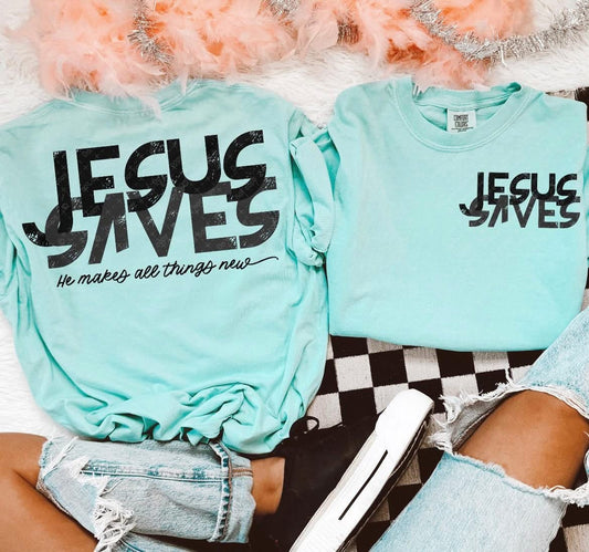 Jesus Saves (front & back) DTF Graphics
