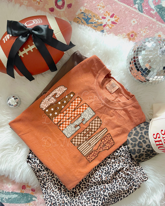 Cheetah Checkered Game Day DTF Graphics