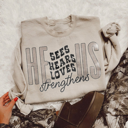 He Strengthens Us DTF Graphics