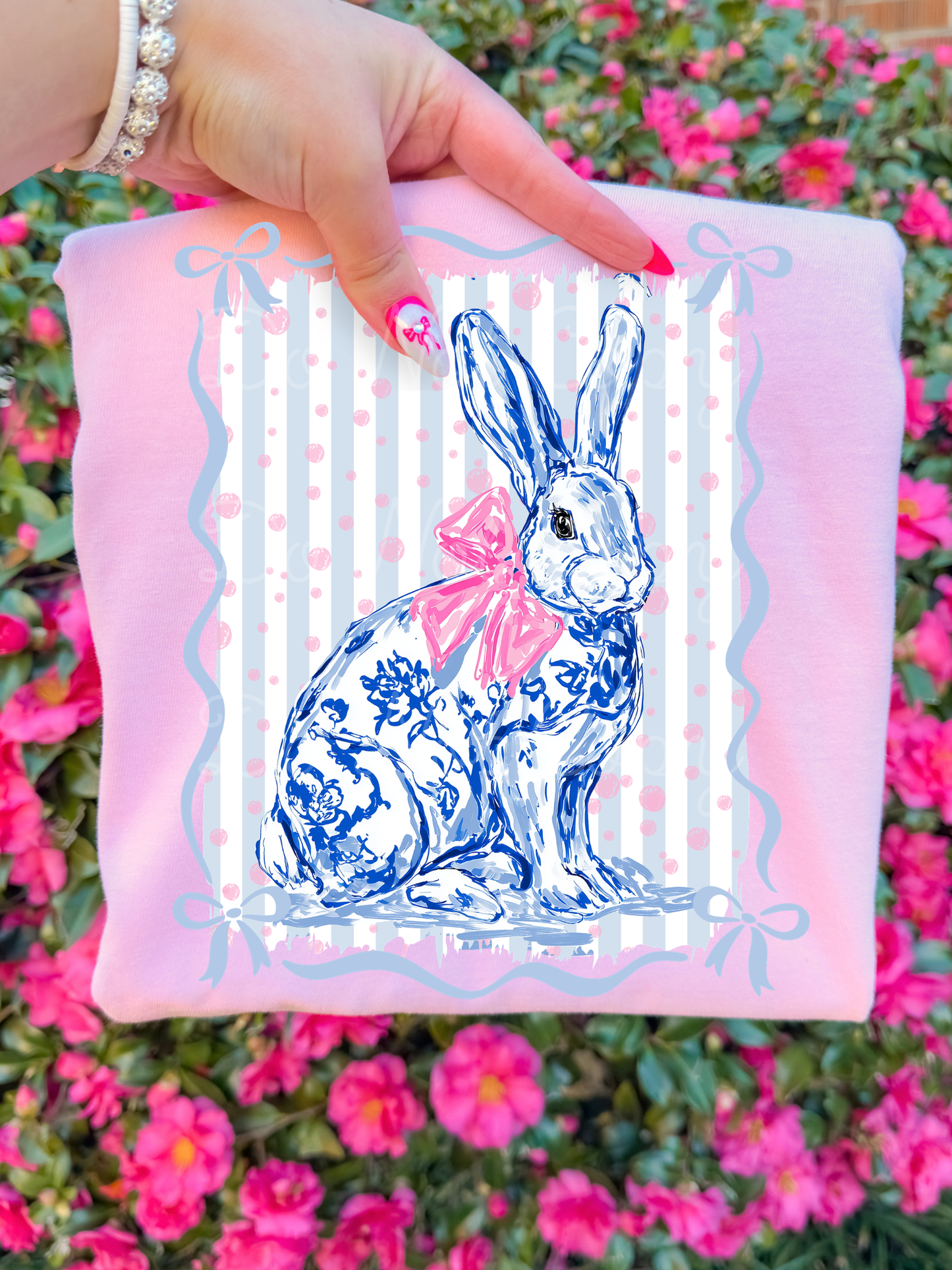 Floral Easter Bunny DTF Graphics