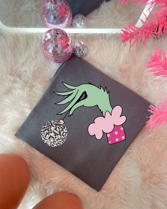Disco Green Man Hand DTF Graphics