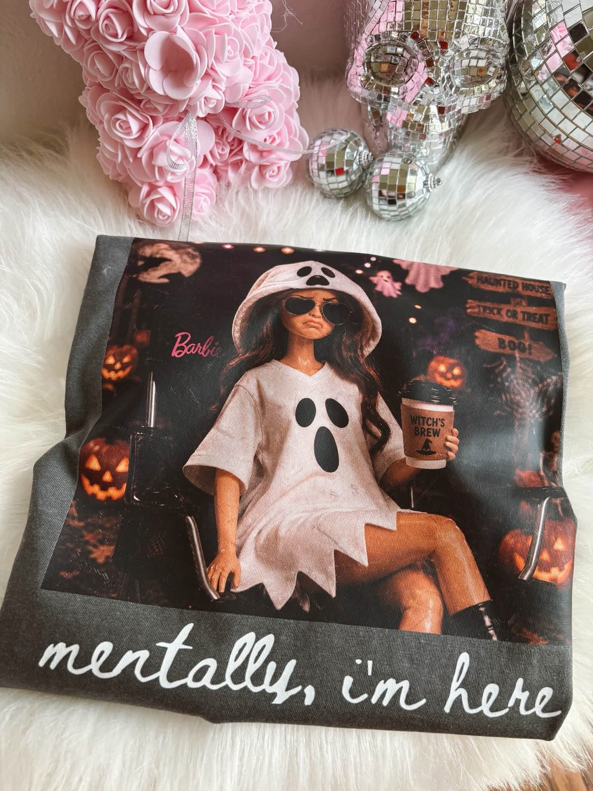 Mentally, I'm Here DTF Graphics