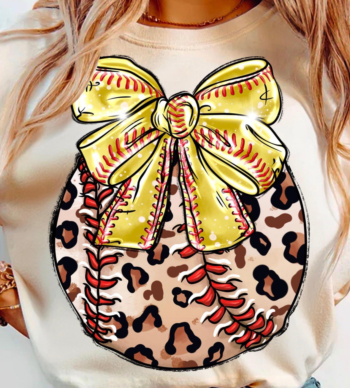 Leopard Softball DTF Graphics