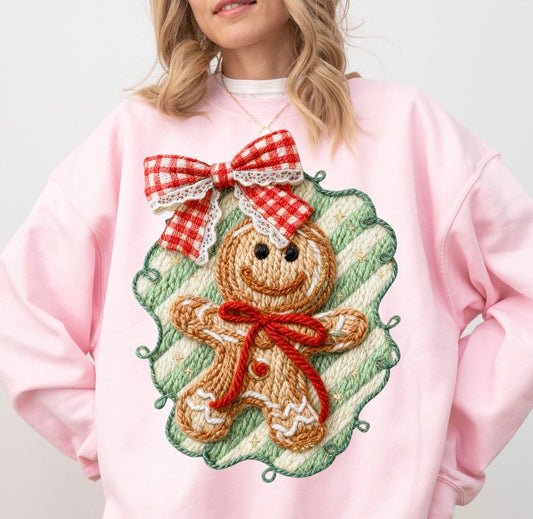 Yarn Gingerbread Man DTF Graphics