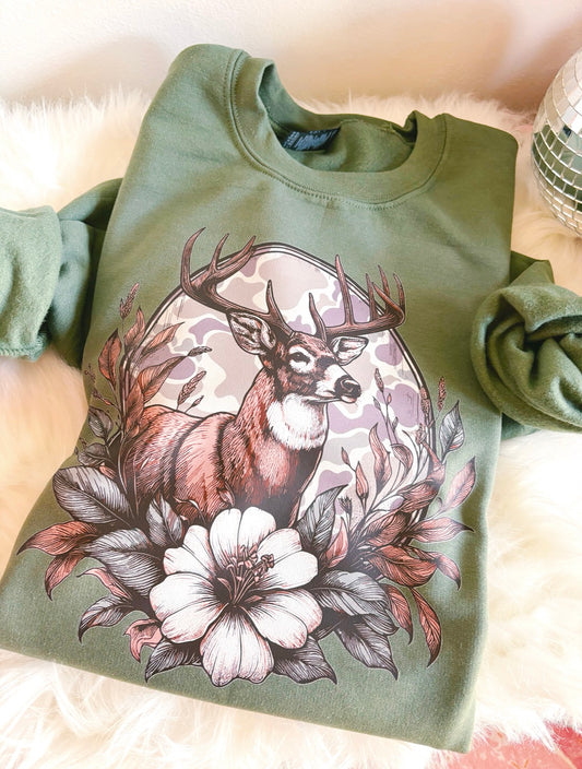 Floral Buck DTF Graphics