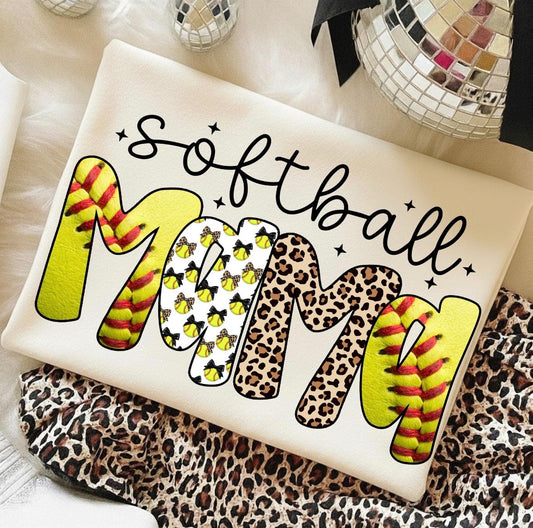 Softball Mama DTF Graphics