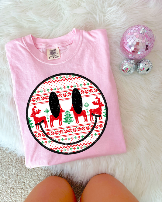 Christmas Smiley DTF Graphics