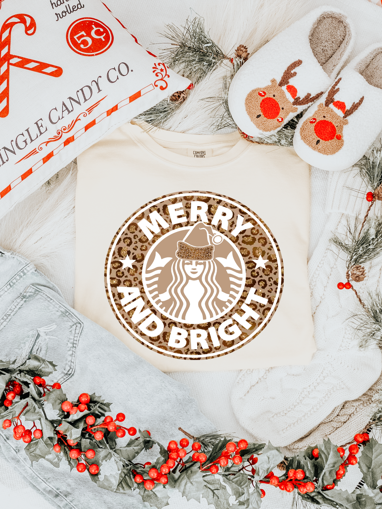 Leopard Merry & Bright DTF Graphics