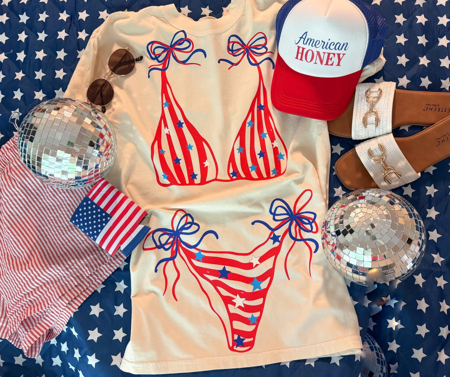 Patriotic Bikini DTF Graphics